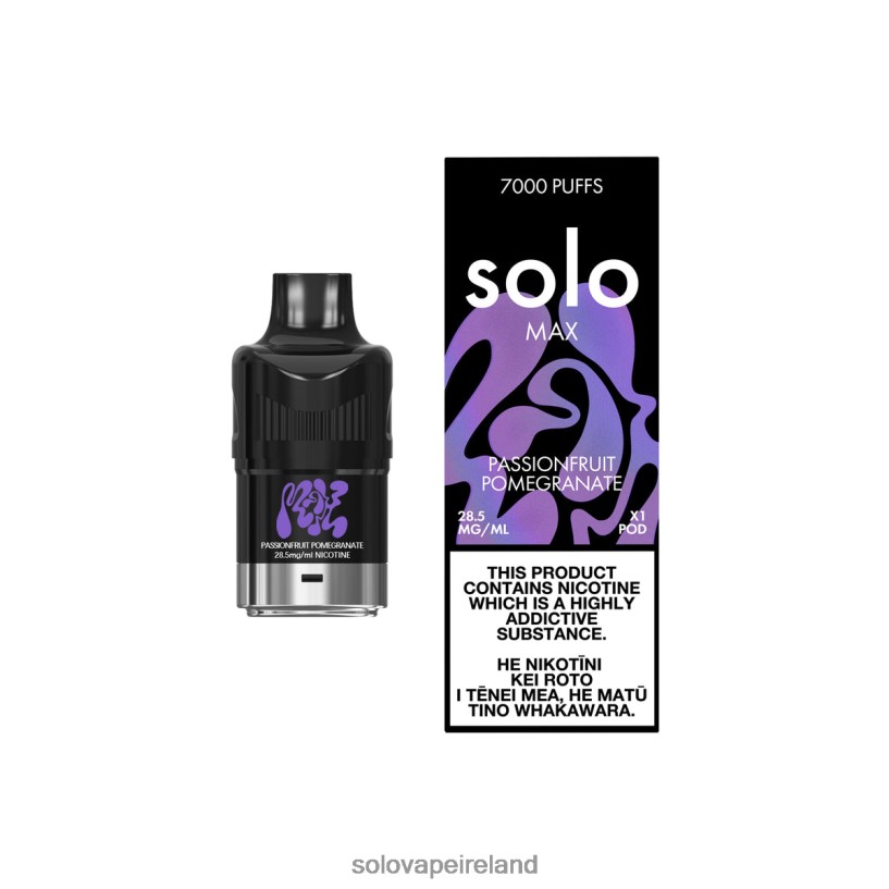 Solo Disposable Vape Price - Solo MAX Pod Passionfruit Pomegranate R2D2JF89