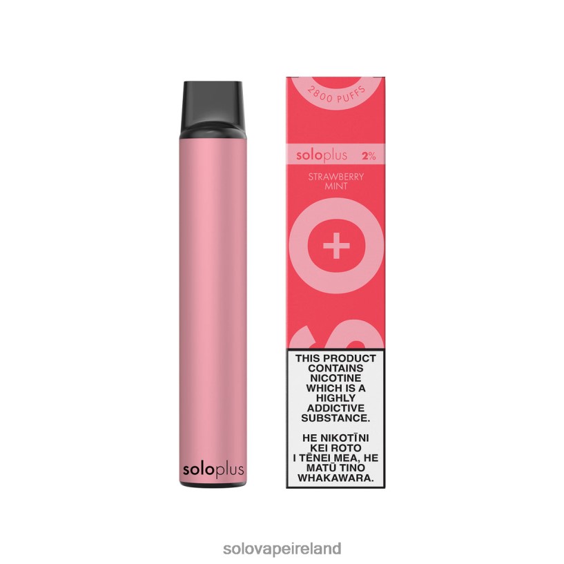 Solo Disposable Vape Review - Solo Plus Disposable Vape Strawberry Mint R2D2JF26
