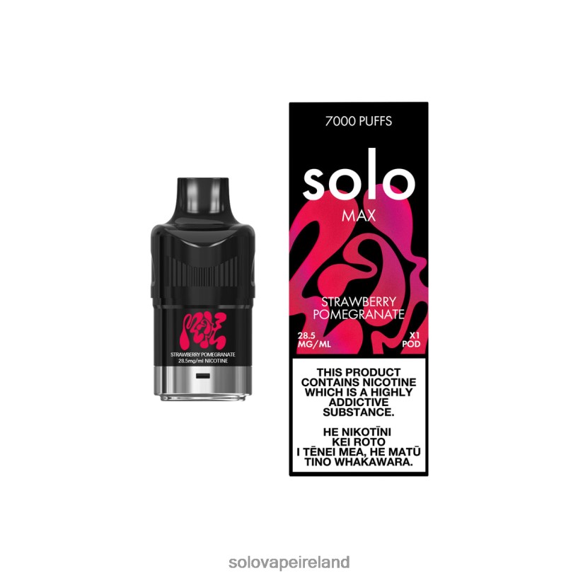 Solo Vape Review - Solo MAX Pod Strawberry Pomegranate R2D2JF84