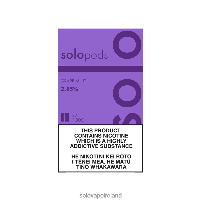 Solo Vape Review - Solo Replacement Pod 2-Pack Grape Mint R2D2JF54